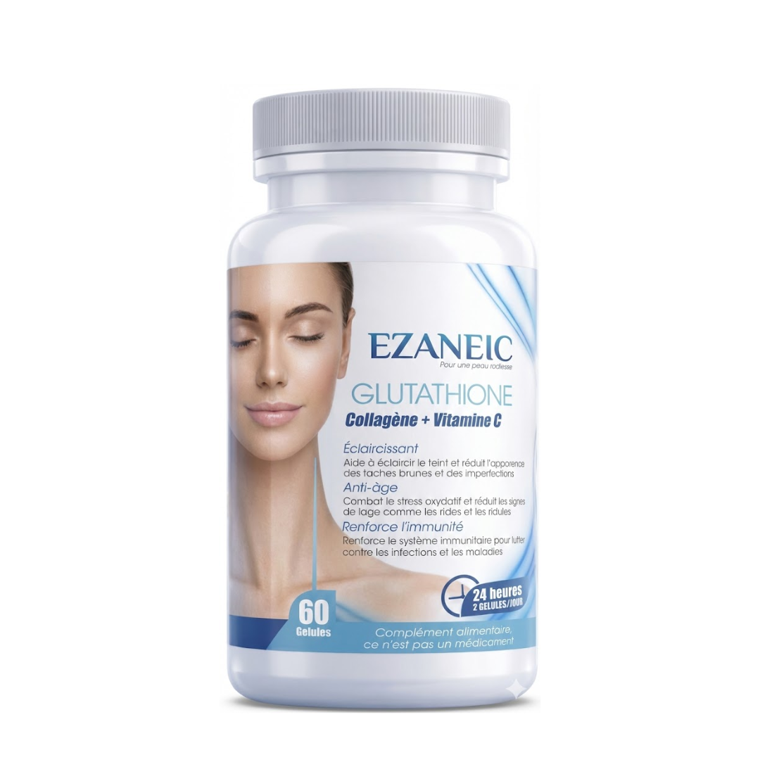 gélule glutathione eclaircissant ⭐ EZANEIC Glutathione 60 Gélules Éclaircissant Antioxydant Livraison Gratuite 399 MAD gélule glutathione eclaircissant ⭐ EZANEIC Glutathione 60 Gélules Éclaircissant Antioxydant Livraison Gratuite 399 MAD