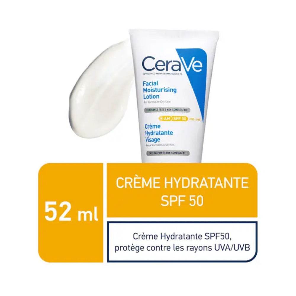 CeraVe Cr me Hydratante Visage SPF50 52ml Protection Solaire CeraVe Cr me Hydratante Visage SPF50 52ml Protection Solaire