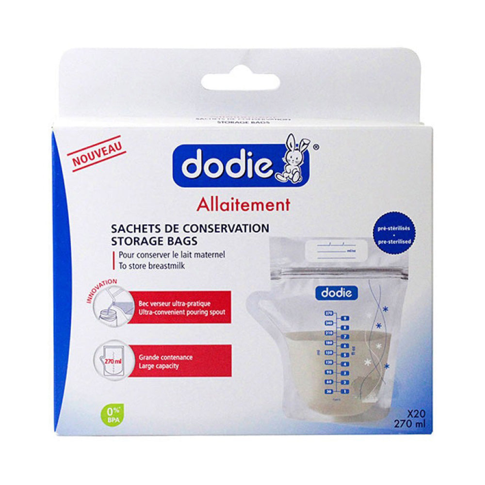 Sachets de conservation pour lait maternel – 20 pcs de Dodie