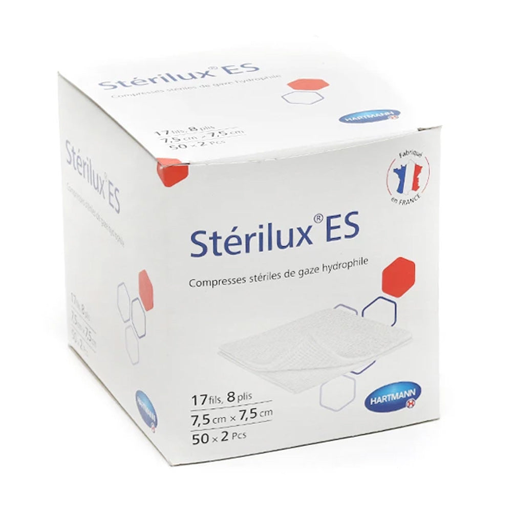 STERILUX ES Compresse de gaze stérile 7,5cm x 7,5cm - Pharmacie Prado Mermoz