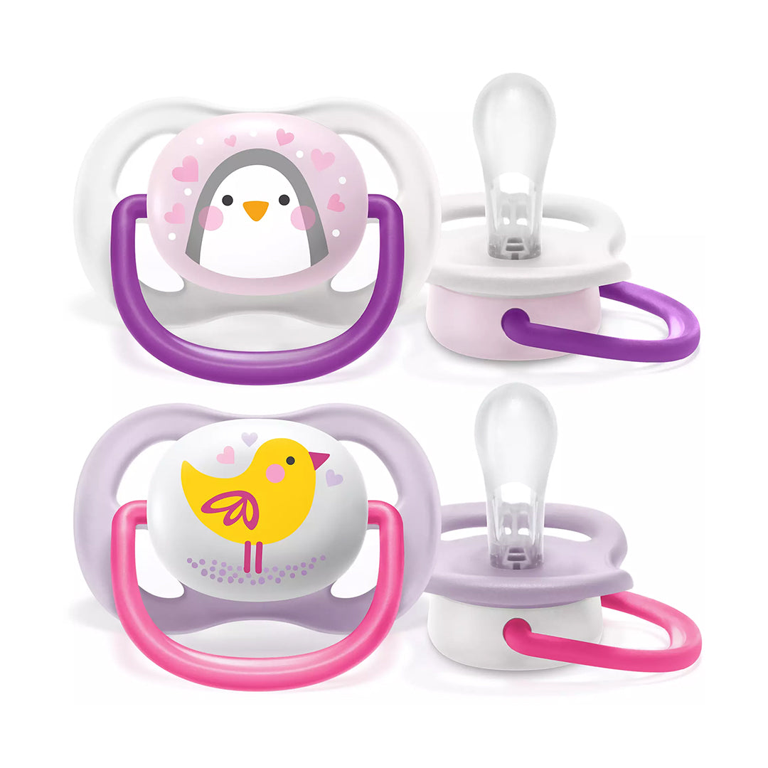 Avent Sucettes Ortho 0-6m Girl Scf080/06 Peng/Bird