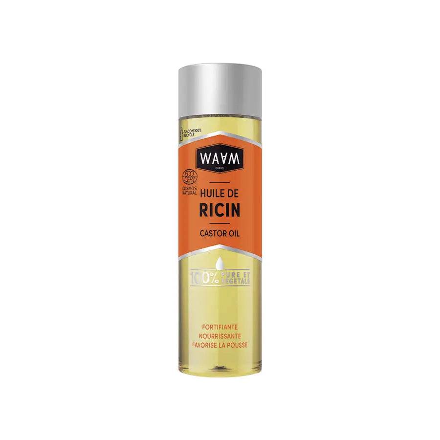 WAAM Huile de Ricin Certifiée BIO 75ml soin cheveux cils sourcils croissance fortifiante naturelle - novaparapharmacie