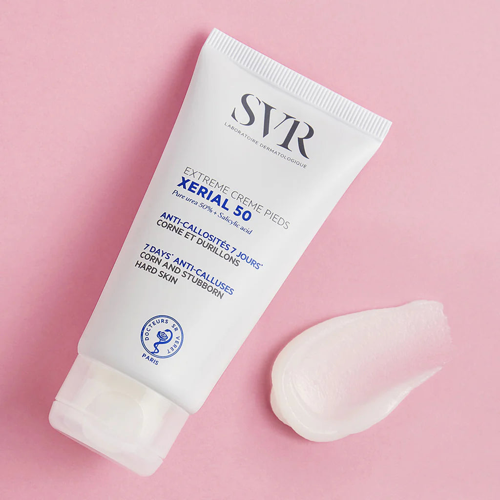Texture crème SVR XERIAL 50 Extrême XERIAL 30 pieds très secs urée concentrée hydratation pénétration rapide - novaparapharmacie