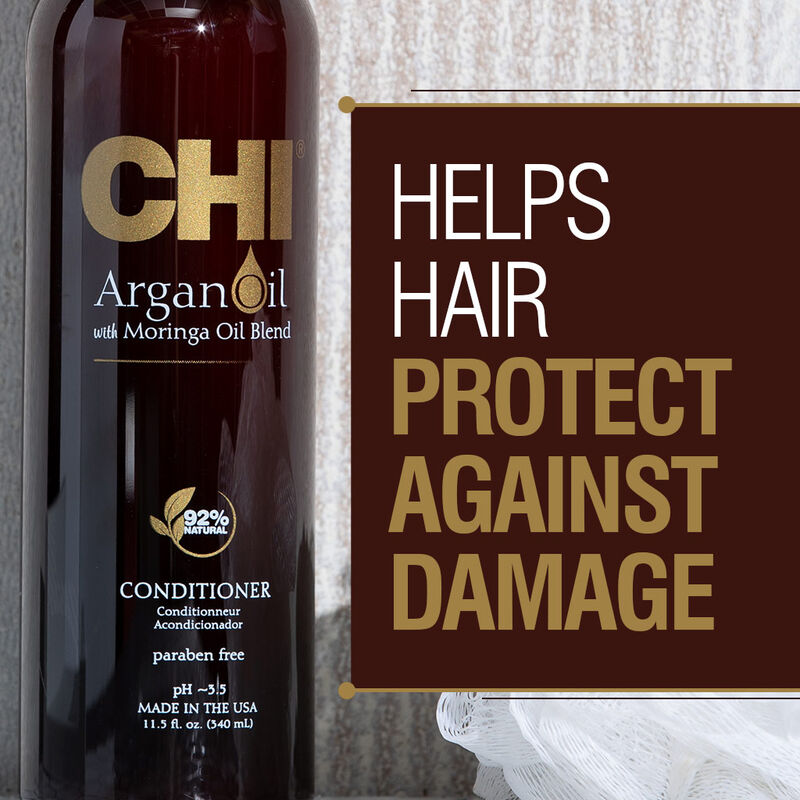 CHI 340ml Argan Oil après-shampooing huile d'argan sans parabène brillance - novaparapharmacie