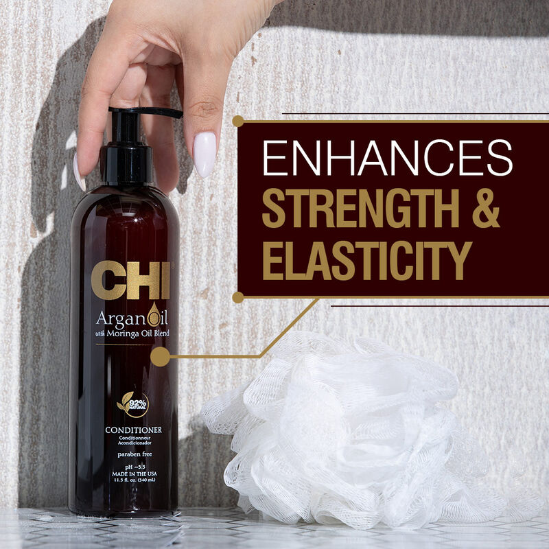 CHI 340ml Argan Oil après-shampooing huile d'argan sans parabène brillance - novaparapharmacie
