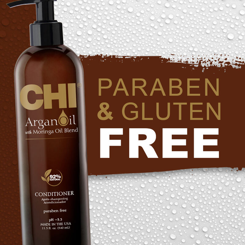 CHI 340ml Argan Oil après-shampooing huile d'argan sans parabène brillance - novaparapharmacie