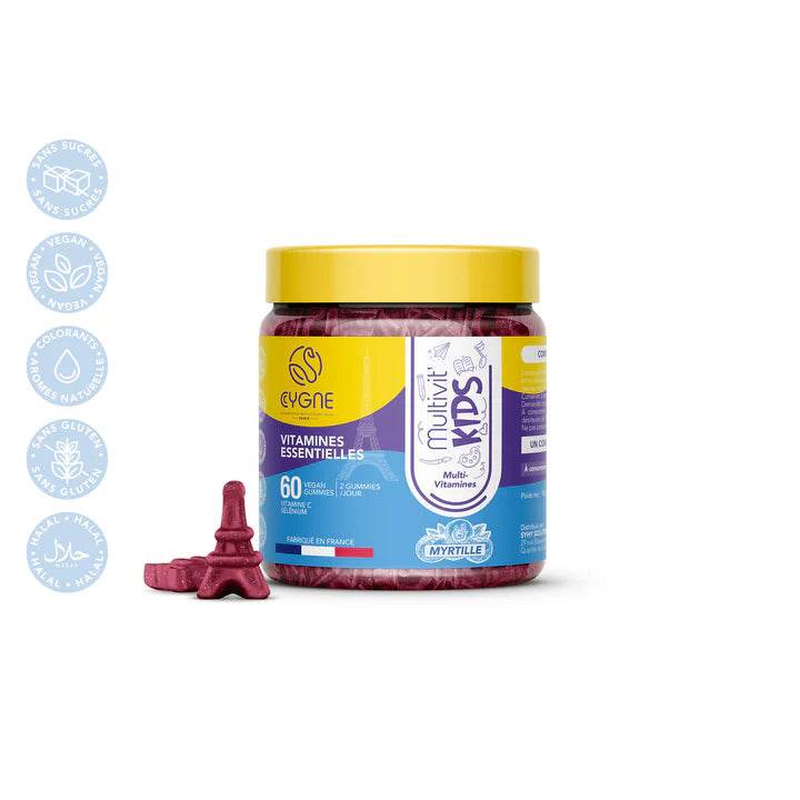 Cygne Multivit Kids complément alimentaire enfant multivitamines minéraux croissance immunité développement goût fruité - novaparapharmacie