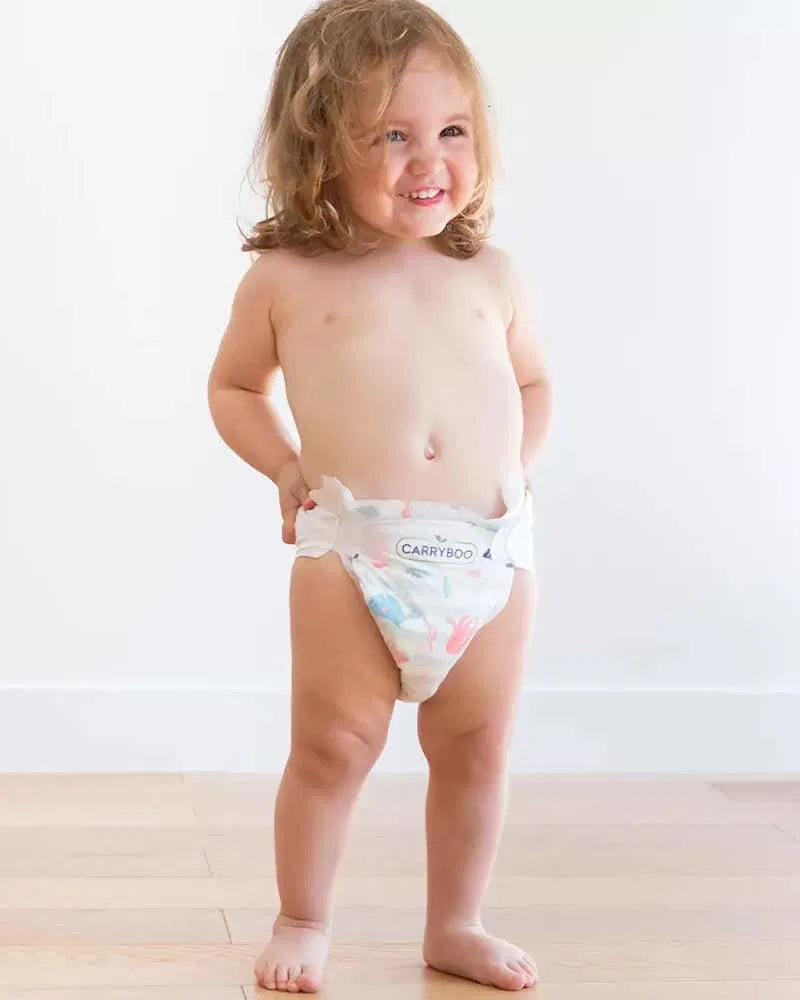 Couche Carryboo T5 voile naturel doux absorption optimale écologique bébé 12-25kg hypoallergénique sans parfum - novaparapharmacie