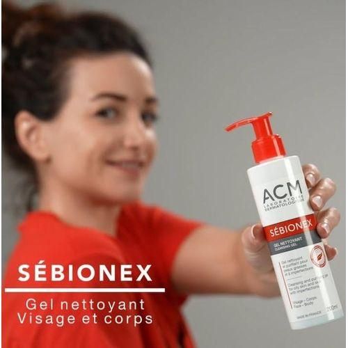 ACM Sébionex Gel Nettoyant Visage Corps Peaux Grasses Imperfections Sébo-Purifiant 200ml - novaparapharmacie