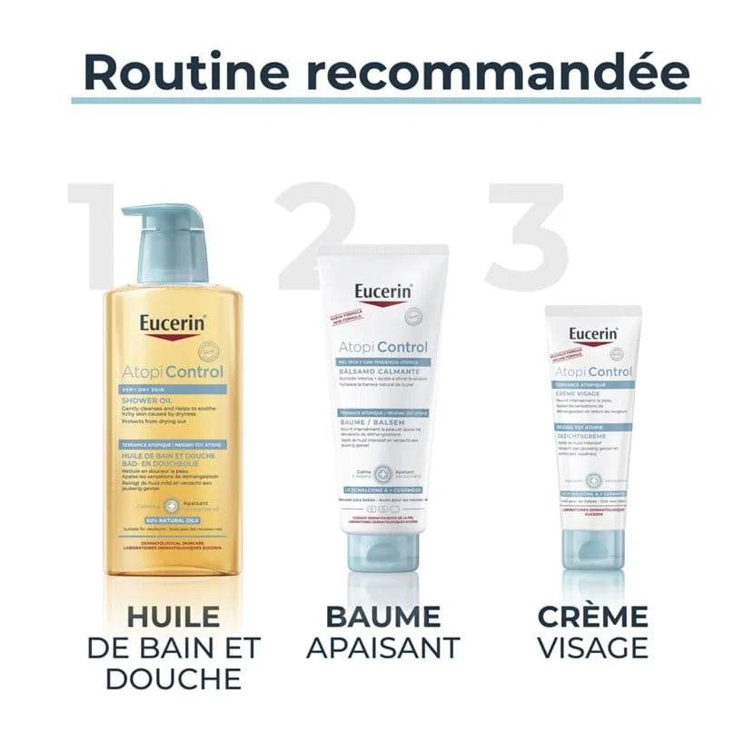 "Eucerin AtopiControl Huile Bain pour toute la famille - Soin doux adapté aux bébés et adultes avec peau atopique - Dermatologie pédiatrique