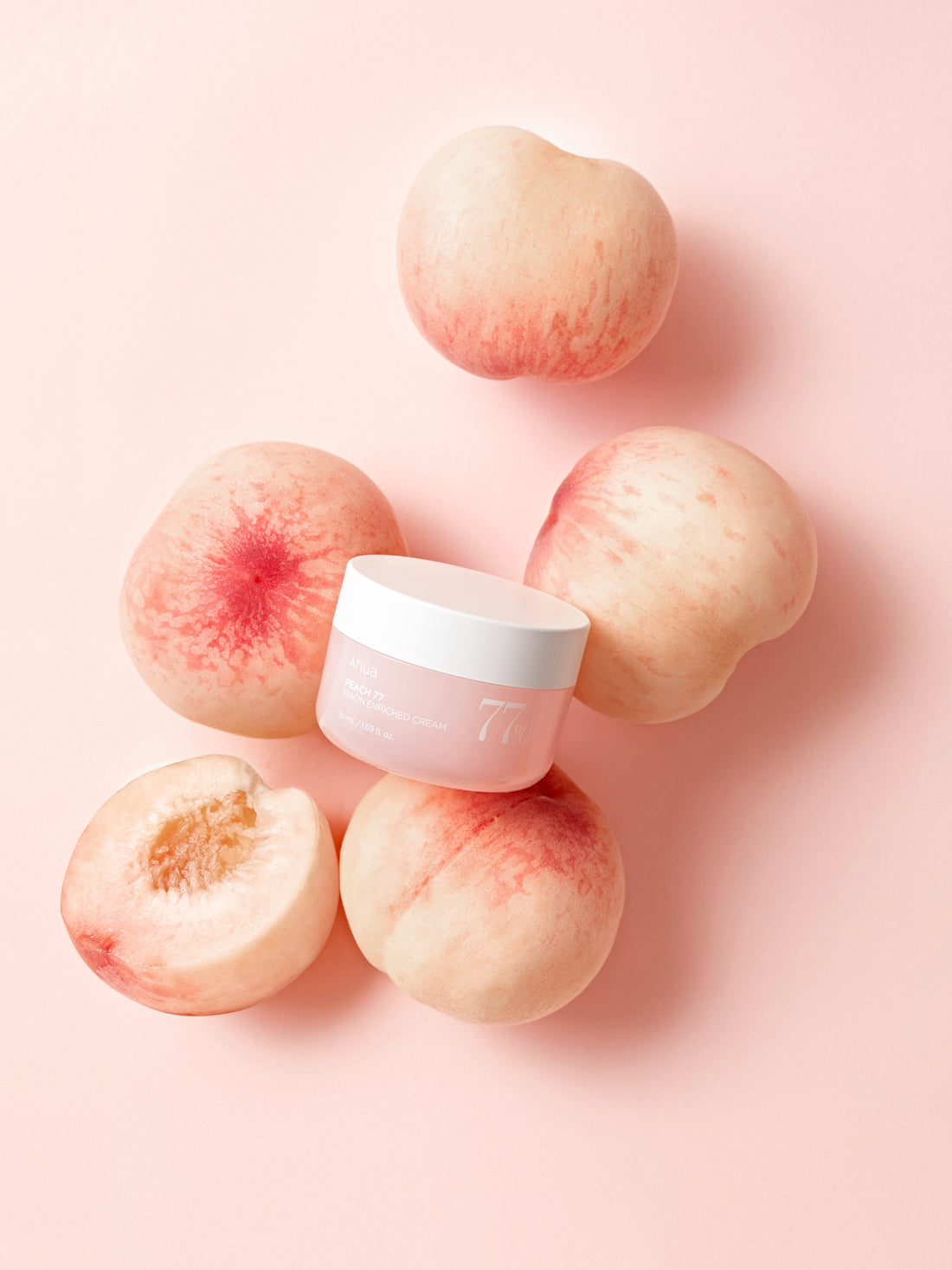 Anua Peach 77 Niacin Enriched Cream 77% extrait pêche hydrate illumine unifie teint lumineux - novaparapharmacie