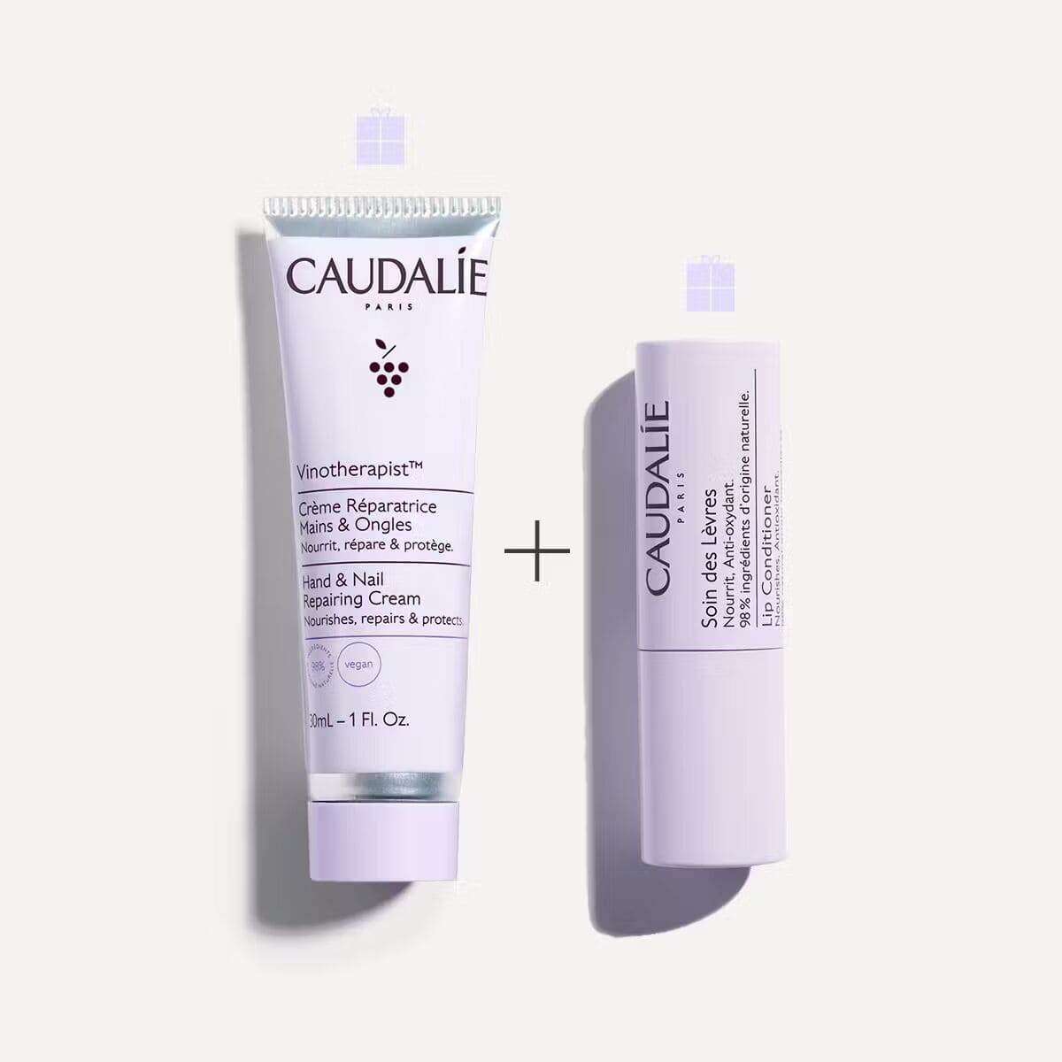 Caudalie Vinotherapist Duo Crème Mains & Ongles & Soin Des Lèvres - Nova Parapharmacie