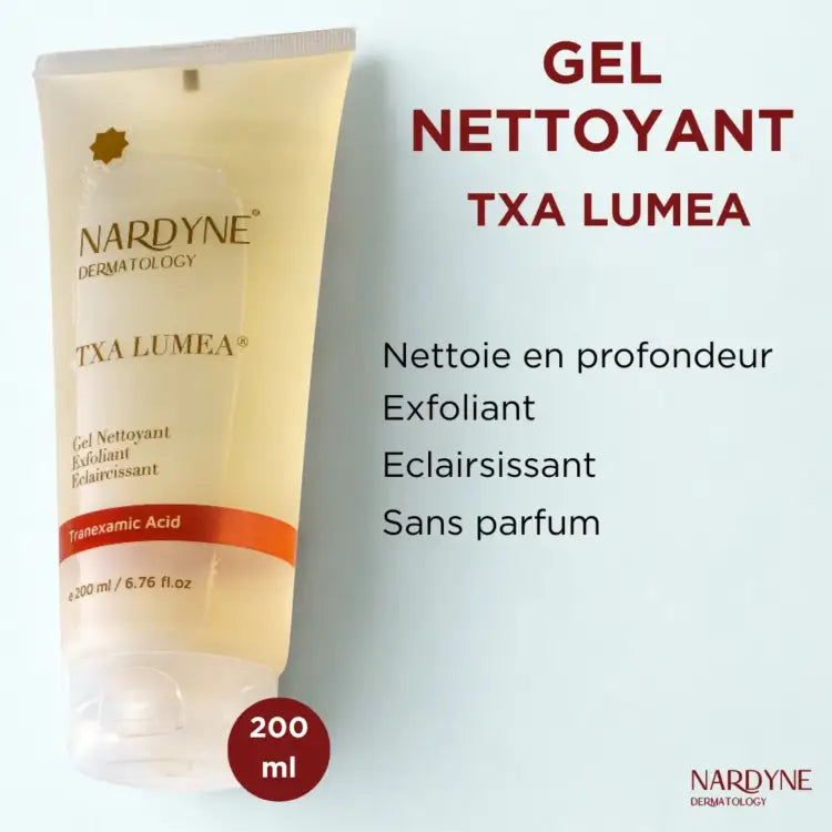 Nardyne bénéfices exfoliation douce action éclaircissante teint lumineux texture affinée TXA LUMEA - novaparapharmacie