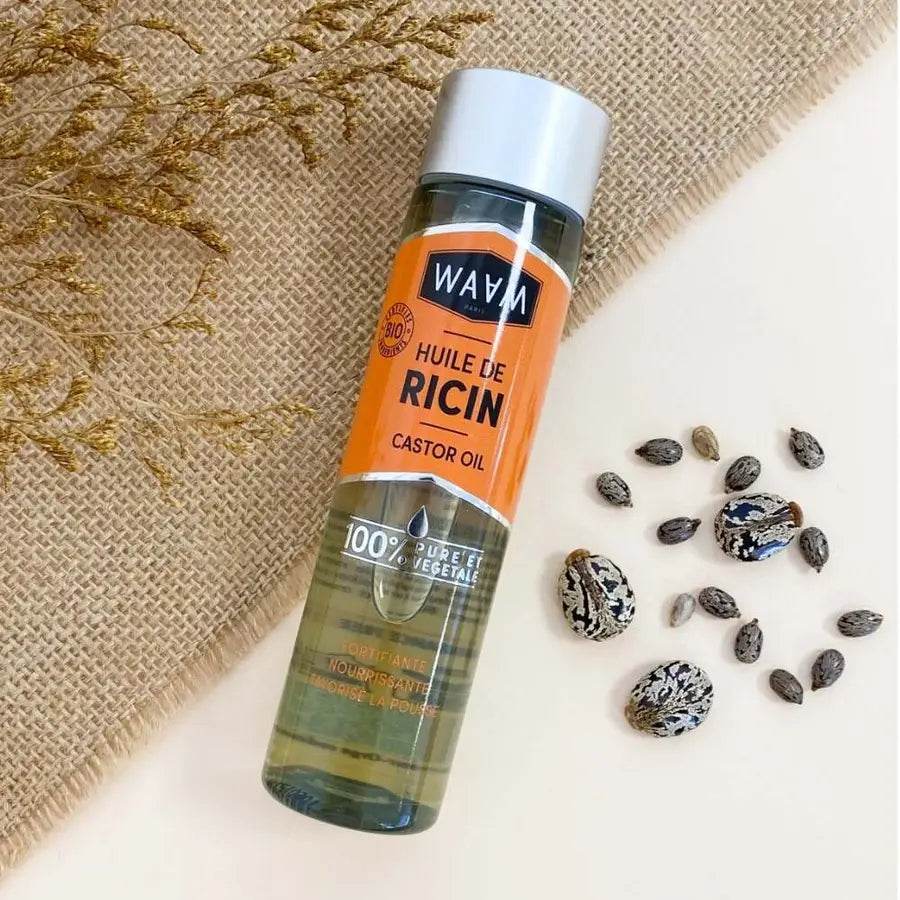WAAM huile ricin bio vue alternative soin cheveux cils sourcils croissance fortifiante naturelle - novaparapharmacie