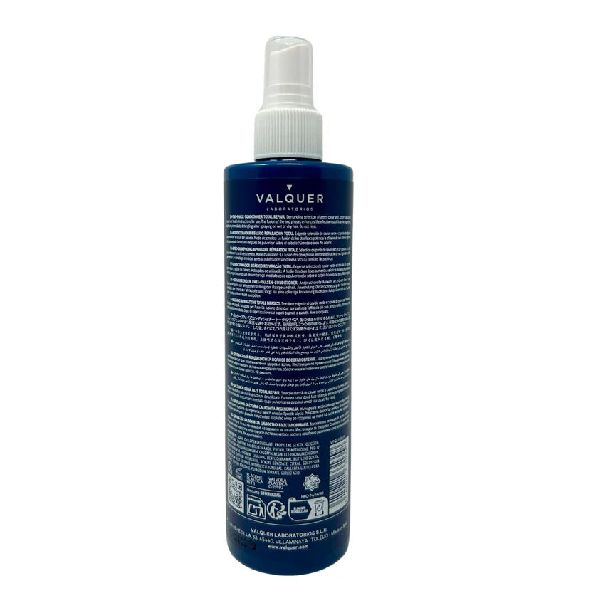 Valquer Total Repair Après-Shampoing Biphasique 300ml soin réparateur cheveux abîmés sans rinçage double action - novaparapharmacie