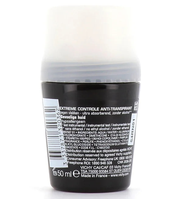 VICHY Homme Déodorant Bille vue alternative anti-transpirant 72H longue durée protection efficace eau thermale homme - novaparapharmacie