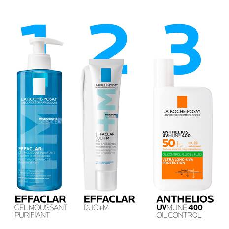 La Roche-Posay Effaclar Gel Moussant Purifiant 200ml flacon blanc vert nettoyant peaux grasses acnéiques purifiant - novaparapharmacie