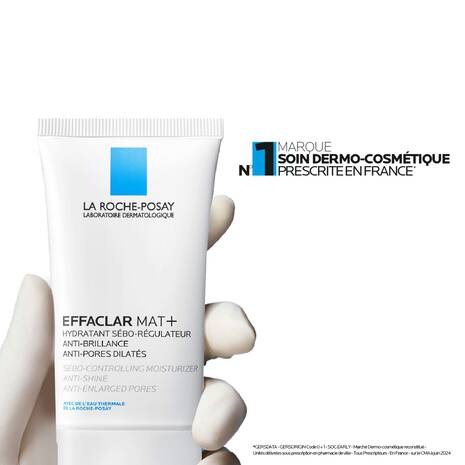 La Roche-Posay Effaclar MAT vue alternative hydratant sébo-régulateur peaux grasses mixtes matifiant anti-brillance - novaparapharmacie