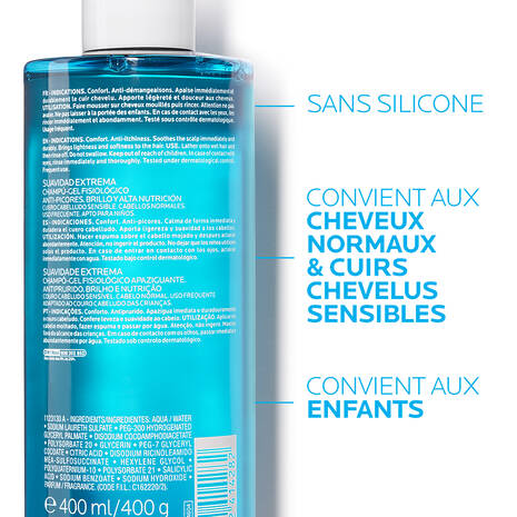 La Roche-Posay Kerium Doux Extrême formule shampooing physiologique cuir chevelu sensible doux apaisant - novaparapharmacie