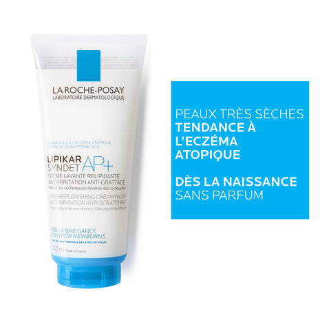 La Roche-Posay Lipikar Syndet AP+ 200ml Pain Sans Savon Peaux Atopiques Très Sèches Nettoyage Quotidien - novaparapharmacie