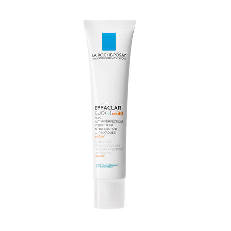  La Roche-Posay Effaclar Duo+ SPF30 40ml Anti-Imperfections Niacinamide Protection Solaire Peaux Grasses - novaparapharmacie