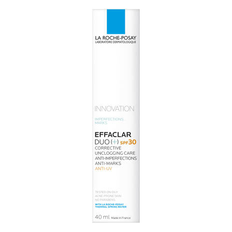  La Roche-Posay Effaclar Duo+ SPF30 40ml Anti-Imperfections Niacinamide Protection Solaire Peaux Grasses - novaparapharmacie