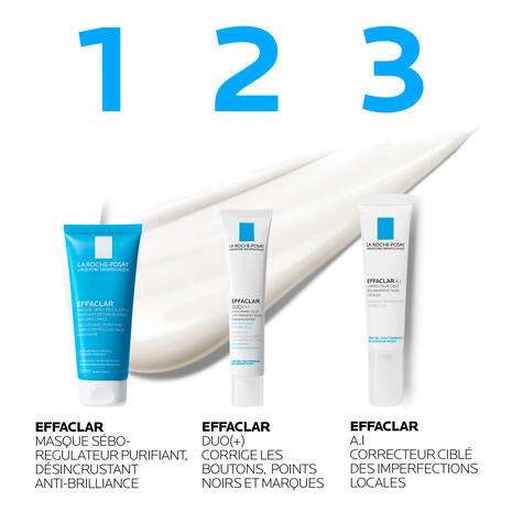 Packaging Effaclar Duo+ SPF30 40ml Tube Soin Anti-Imperfections Protection Solaire La Roche-Posay - novaparapharmacie