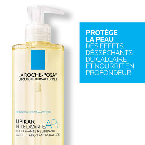  Bénéfices Huile Lavante AP+ Apaisement Hydratation Protection Microbiome Peaux Atopiques La Roche-Posay - novaparapharmacie