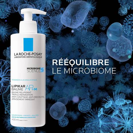 La Roche-Posay Lipikar Baume AP+M 400ml Baume Relipidant Peaux Atopiques Microbiome Protection 48h - novaparapharmacie
