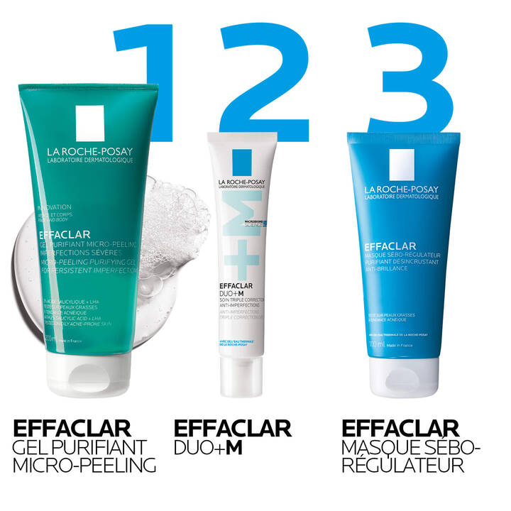 La Roche-Posay Effaclar Gel Purifiant Micro-Peeling 200ml Nettoyant Exfoliant Anti-Imperfections - novaparapharmacie