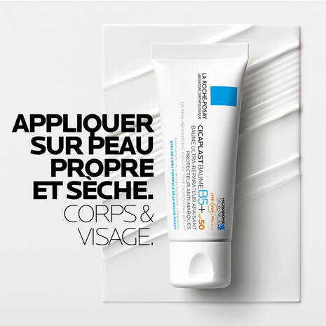 La Roche-Posay Cicaplast Baume B5 SPF50 40ml tube blanc bleu baume réparateur protection solaire cicatrisant - novaparapharmacie