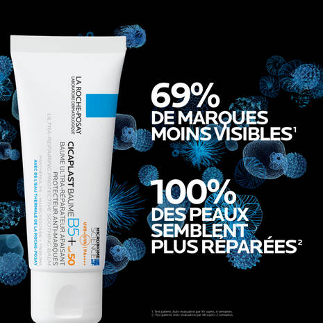 La Roche-Posay Cicaplast Baume B5 SPF50 40ml tube blanc bleu baume réparateur protection solaire cicatrisant - novaparapharmacie