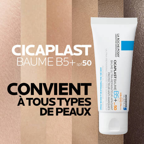  La Roche-Posay Cicaplast Baume B5 SPF50 application baume réparateur protection solaire cicatrisant quotidien - novaparapharmacie