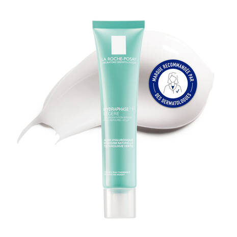 La Roche-Posay Hydraphase HA Intense Légère 50ml tube blanc bleu soin réhydratant acide hyaluronique peaux sensibles - novaparapharmacie