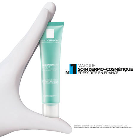 La Roche-Posay Hydraphase HA Intense Légère 50ml tube blanc bleu soin réhydratant acide hyaluronique peaux sensibles - novaparapharmacie