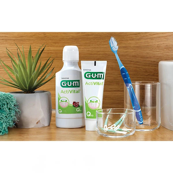 Gum ActiVital Dentifrice Gel protection gencives renforce émail prévient caries haleine fraîche durable - novaparapharmacie