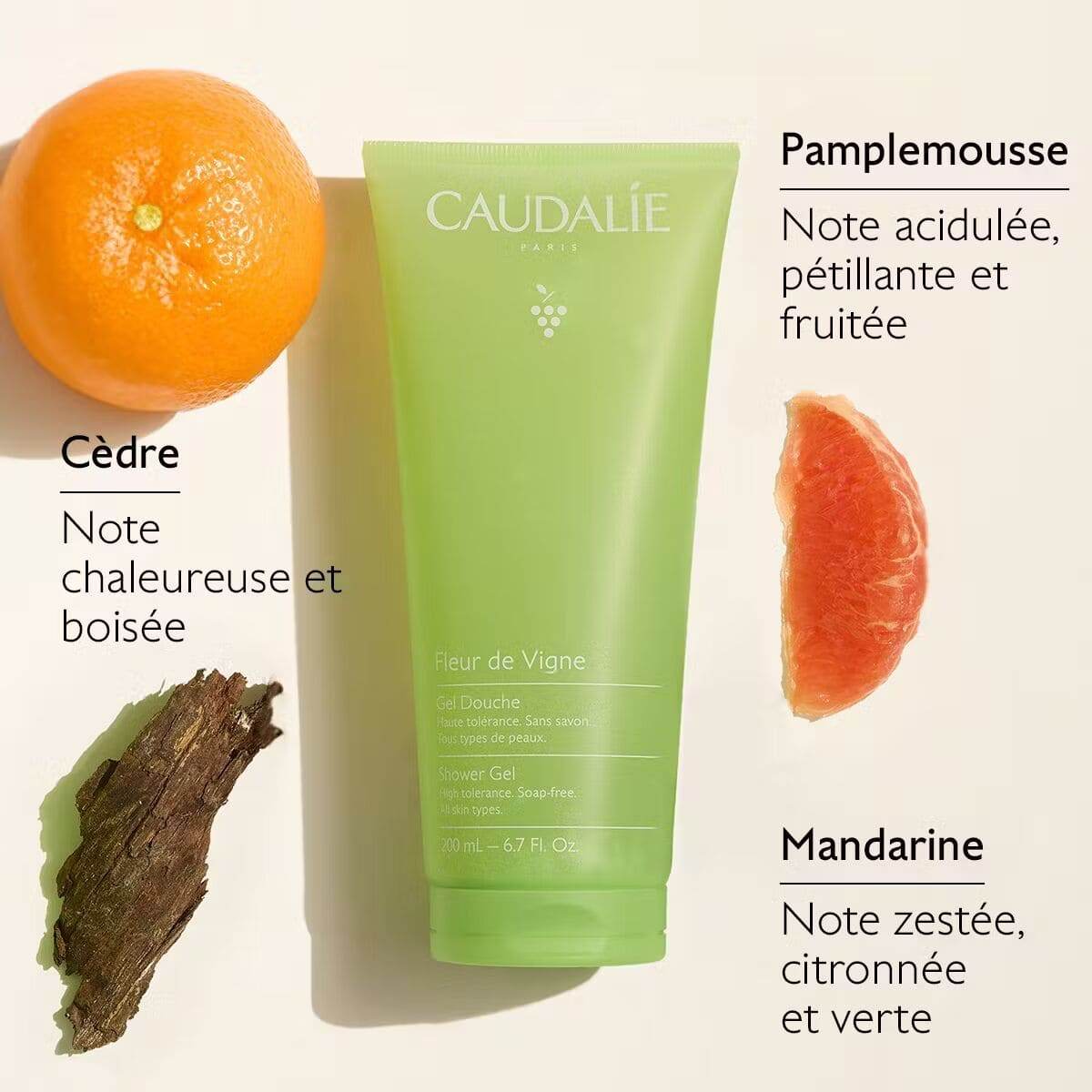Caudalie Gel Douche Fleur de Vigne 200ml - Nova Parapharmacie