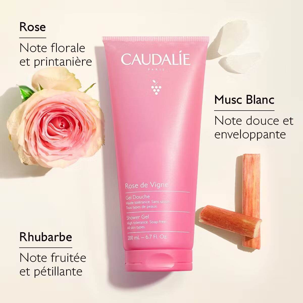 Caudalie Gel Douche Rose de Vigne 200ml - Nova Parapharmacie