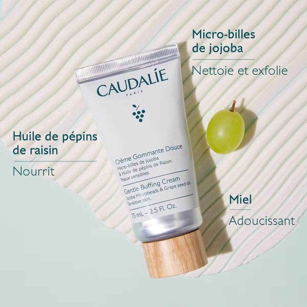 Caudalie Crème Gommante Douce 75ml - Nova Parapharmacie