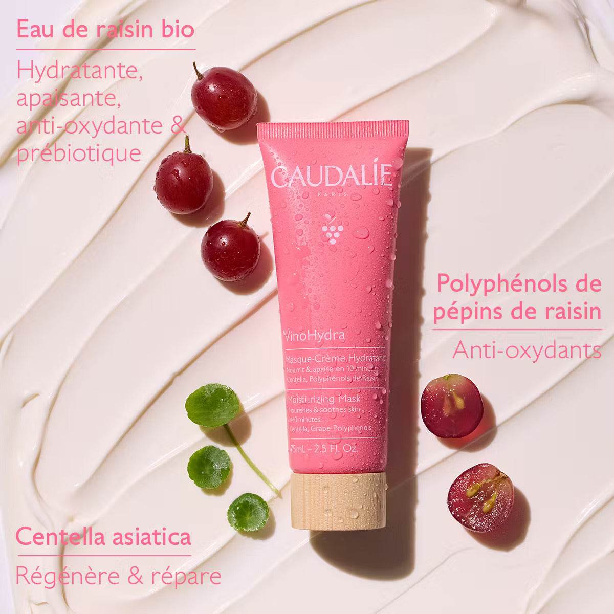 Caudalie Vinosource-Hydra Masque-Crème Hydratant 75ml - Nova Parapharmacie