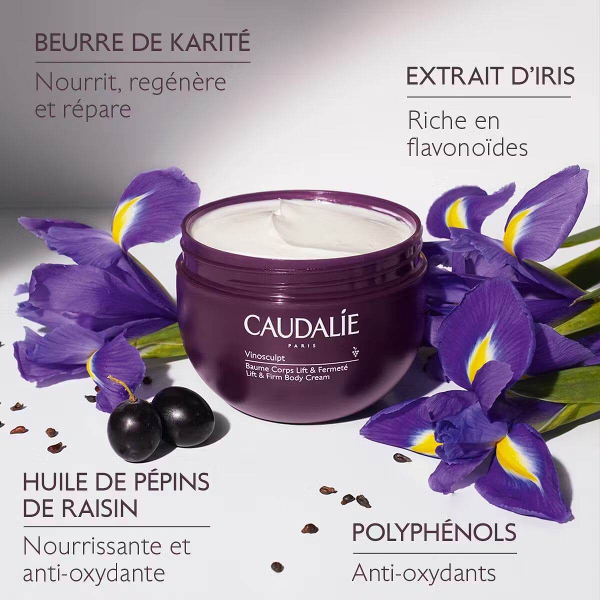 Caudalie Vinosculpt Baume Corps Lift & Fermeté 250ml - Soin Corps Anti-Âge Raffermissant - Nova Parapharmacie