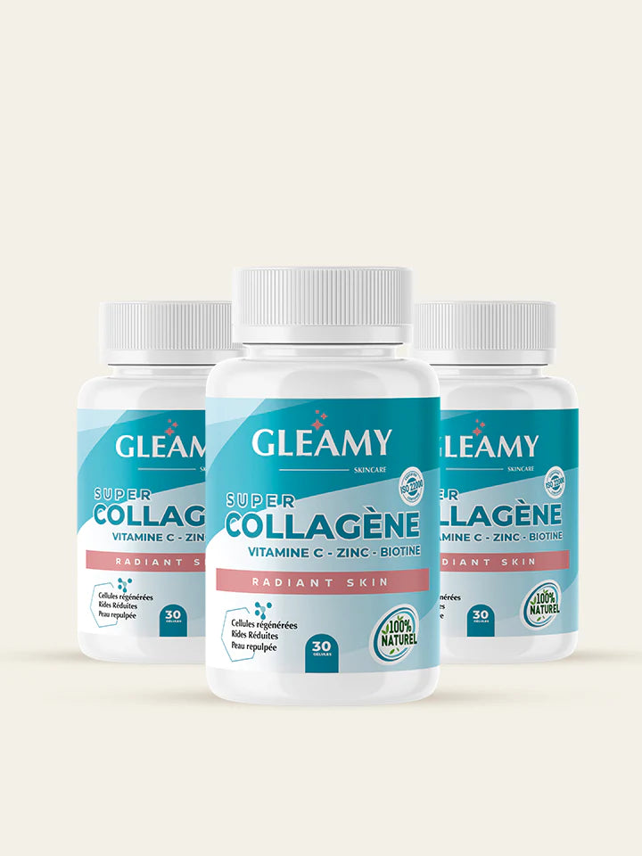 GLEAMY Super Collagène pack 3 produits collagène marin beauté peau régénération - novaparapharmacie
