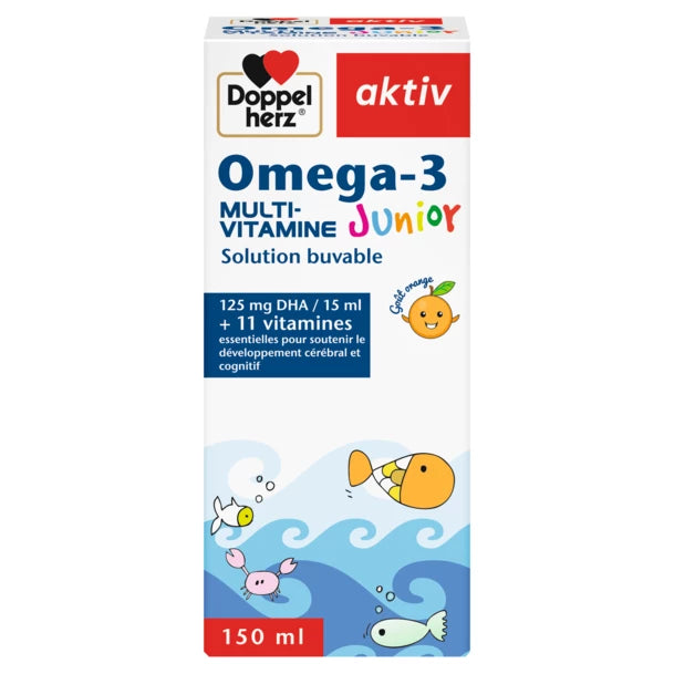 DOPPELHERZ AKTIV Oméga-3 Multivitamines Junior 150 Ml | Nova Para