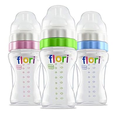 Flori Mix biberon utilisation bébé anti-colique débit réglable ergonomique sécurisé 300ml vert - novaparapharmacie
