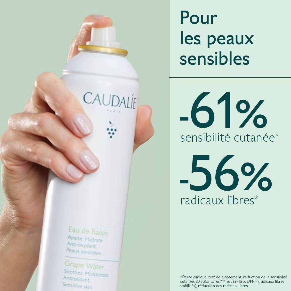 Caudalie Eau de Raisin 200ml - Brume Hydratante Apaisante Bio - Nova Parapharmacie