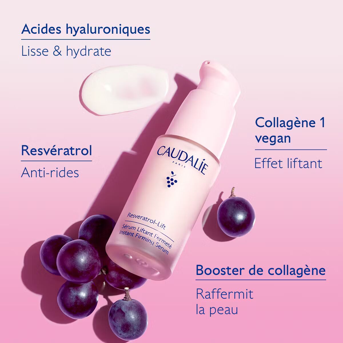 CAUDALIE 30ml Resveratrol-Lift Sérum résultats cliniques fermeté liftant anti-rides - novaparapharmacie