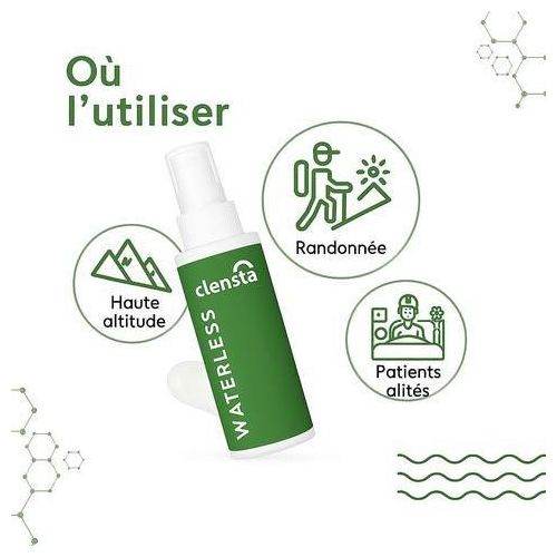 Clensta shampoing bénéfices sans eau voyage action rapide cheveux propres formule douce innovante - novaparapharmacie