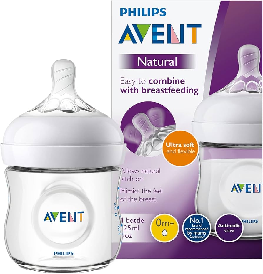 Biberon PHILIPS AVENT Natural 125ml 0m+ SCF030/17 allaitement mixte anti-coliques tétine - novaparapharmacie