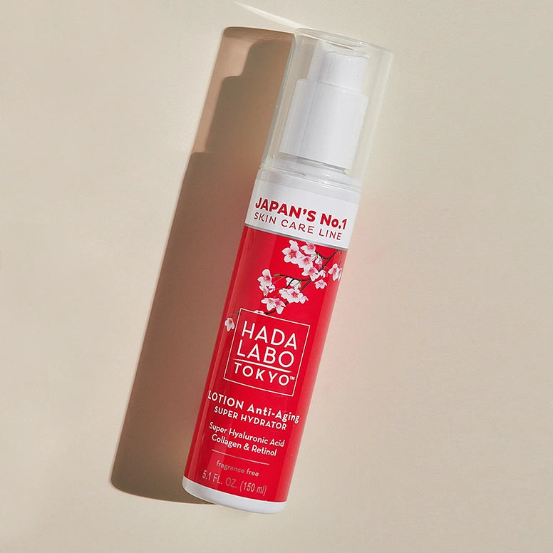 Texture légère Hada Labo Japanese Lotion Anti-Aging lotion hydratante acide hyaluronique pénétration rapide anti-âge - novaparapharmacie