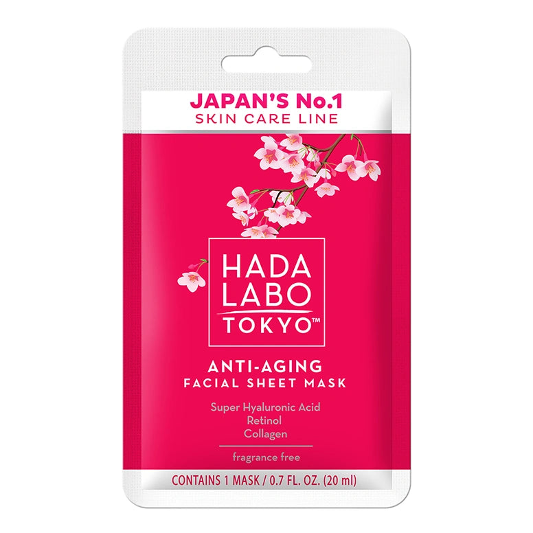 Hada Labo Japanese Anti Age Moist Mask 20ml masque visage anti-âge hydratant acide hyaluronique technologie japonaise - novaparapharmacie